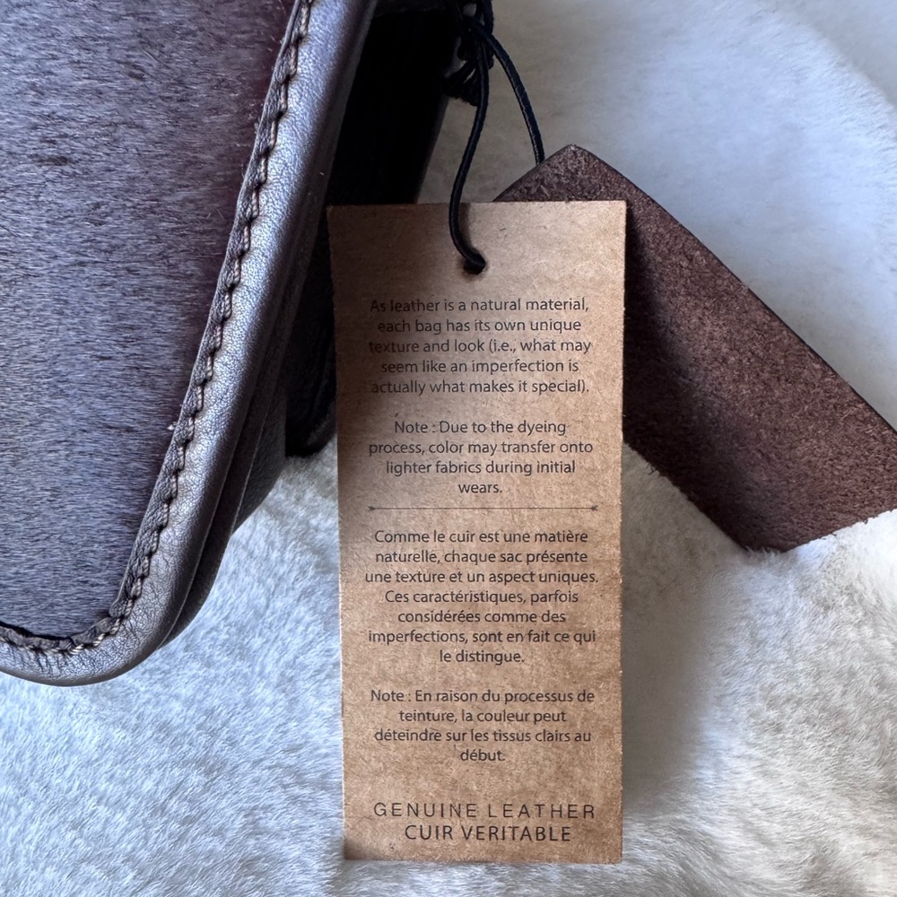 Margot Chic Brown Leather and Calf Hair Crossbody Bag - Picture 5 of 10